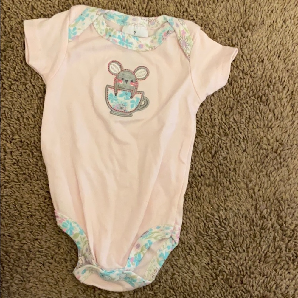 0-3 month girl onesie